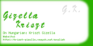 gizella kriszt business card